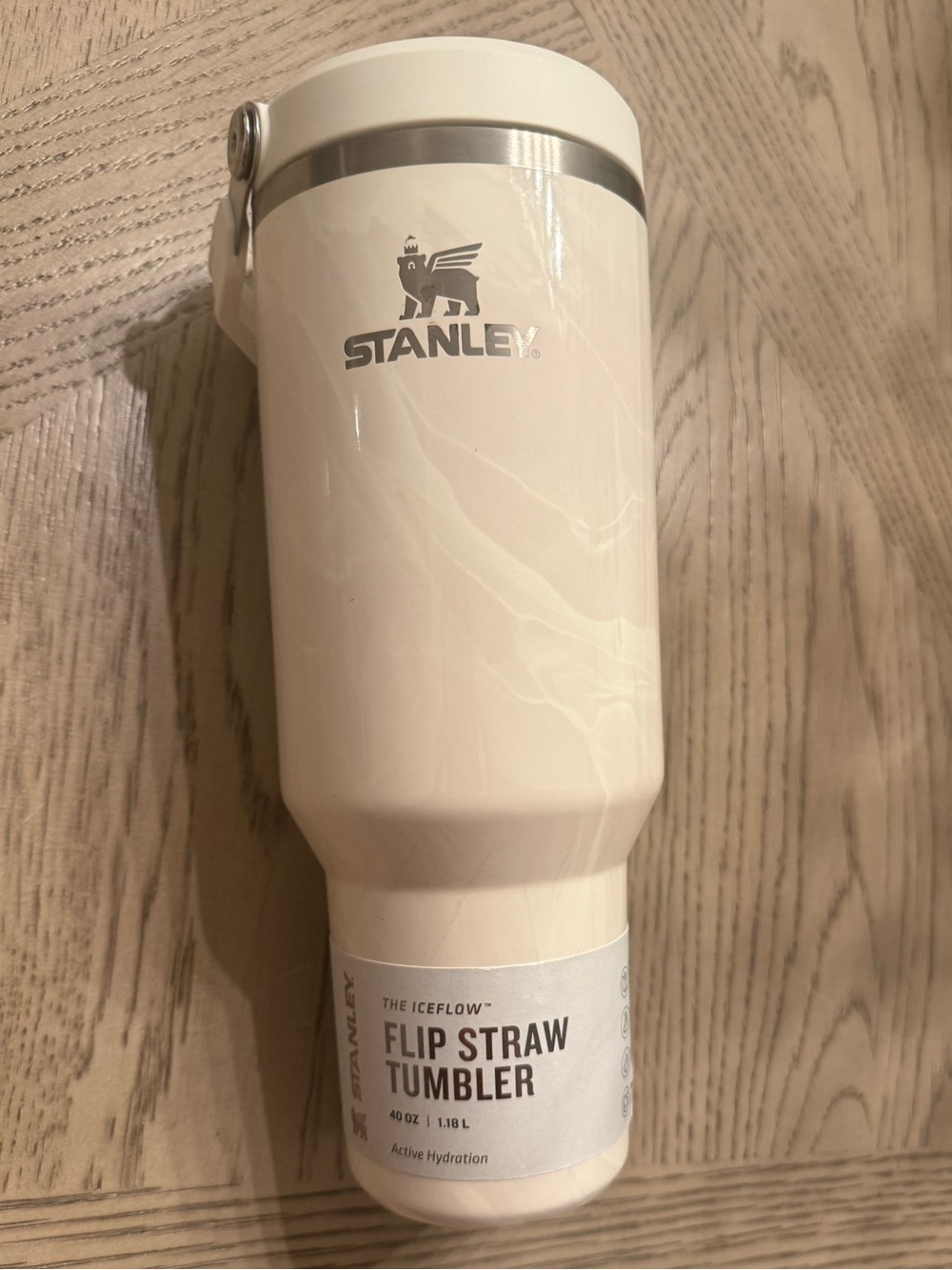 NWT Stanley White Flip Straw Bottle